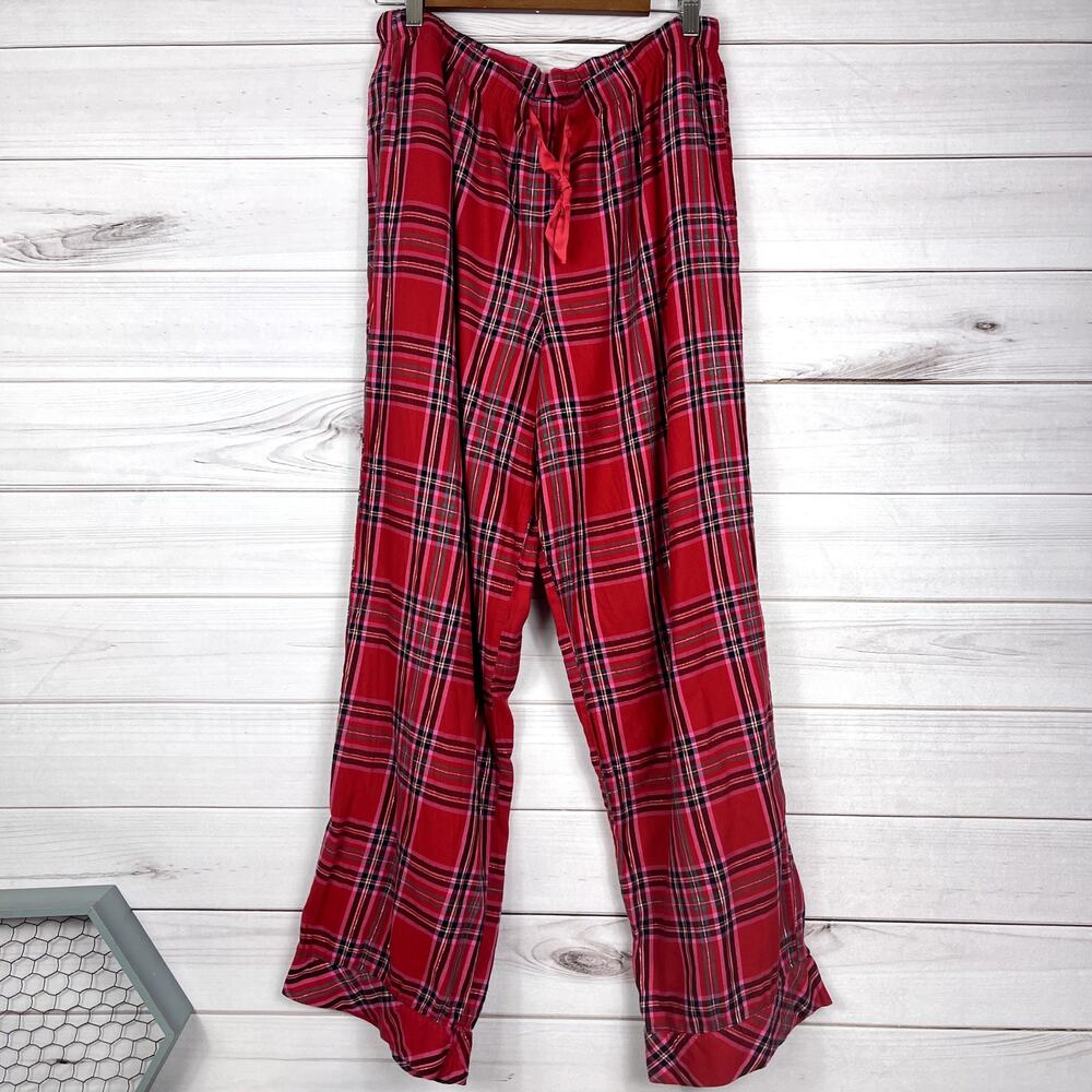 Victoria's Secret Plaid Red Pajama pants Size Large